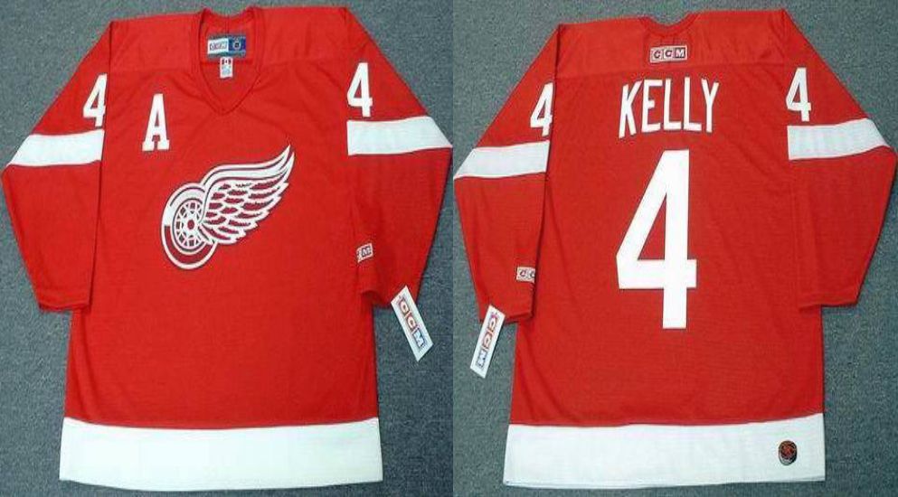2019 Men Detroit Red Wings 4 Kelly Red CCM NHL jerseys